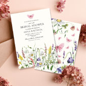 彼は私の与え蝶の花のブライダルシャワー 招待状