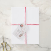 彼は私の与え蝶の茶のフローラシャワーの好意 ギフトタグ (より糸付き)