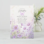 彼は私の与え蝶の野花ブライダルシャワー 招待状 (スタンド正面)