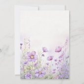 彼は私の与え蝶の野花ブライダルシャワー 招待状 (裏面)