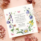 彼は私の与え蝶の野花ブライダルシャワー 招待状