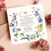 彼は私の与え蝶の野花ブライダルシャワー 招待状