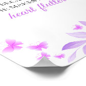 彼は私の与え蝶パープルブライダルシャワー ポスター (角)