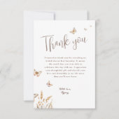 彼は私の与え蝶ブライダルシャワーありがとう カード (正面)