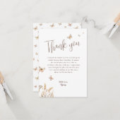 彼は私の与え蝶ブライダルシャワーありがとう カード (正面/裏面インサイチュ)