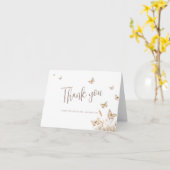 彼は私の与え蝶ブライダルシャワーありがとう カード (黄色い花)