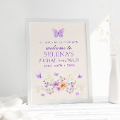 彼は私の与え蝶ブライダルシャワー歓迎サイン ポスター