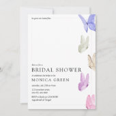 彼は私の与え蝶ミニマルブライダルシャワー 招待状 (正面)
