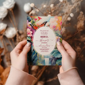 彼は私の与え蝶ミニマルブライダルシャワー 招待状