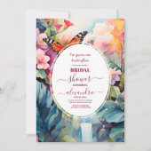 彼は私の与え蝶ミニマルブライダルシャワー 招待状 (正面)