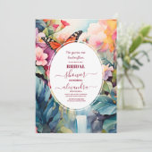 彼は私の与え蝶ミニマルブライダルシャワー 招待状 (スタンド正面)