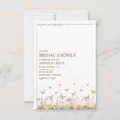 彼は私の与え蝶ミニマルブライダルシャワー 招待状 (正面)