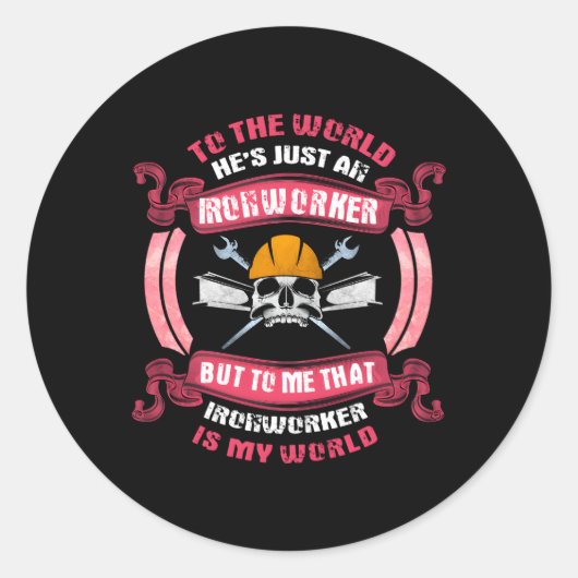 彼は私の世界の鉄工人だ ラウンドシール (正面)