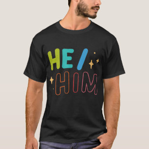 彼は私の代名詞LGBTQを尊敬している Tシャツ