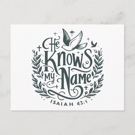 彼は私の名前を知っている ポストカード (正面)