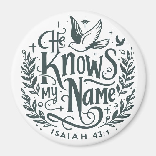 彼は私の名前を知っている マグネット (正面)