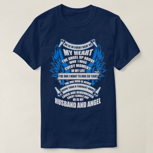 彼は私の夫で天使だ Tシャツ (デザイン正面)