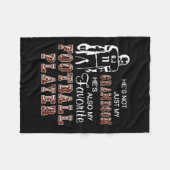 彼は私の孫だけではなくサッカーお気に入りのPだ フリースブランケット (正面(横))