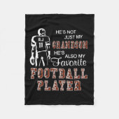 彼は私の孫だけではなくサッカーお気に入りのPだ フリースブランケット (正面)