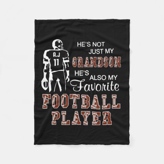 彼は私の孫だけではなくサッカーお気に入りのPだ フリースブランケット (正面)