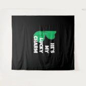 彼は私の幸運なチャームおもしろいSt patricks day・カップルT タペストリー (正面(横))