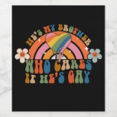 彼は私の弟だ気によ、彼はゲイプライド・グルービー ワインラベル (シングルラベル)