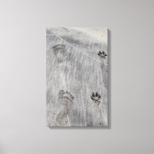 彼は私の横を歩く！ キャンバスプリント (正面)