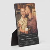 彼は私の父の日の額を持っていた フォトプラーク (側面)