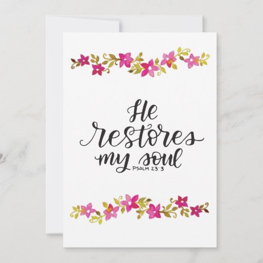 彼は私の精神カードを元通りにします ノートカード (正面)