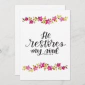 彼は私の精神カードを元通りにします ノートカード (正面/裏面)