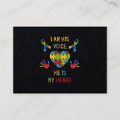 彼は私の自閉症のハートです 名刺 (正面)