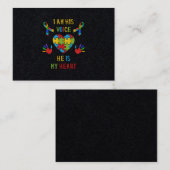 彼は私の自閉症のハートです 名刺 (正面/裏面)