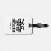 彼は私の避難所であり、私の要塞である – Psalm 91:2 Bible ラゲッジタグ (裏面横)