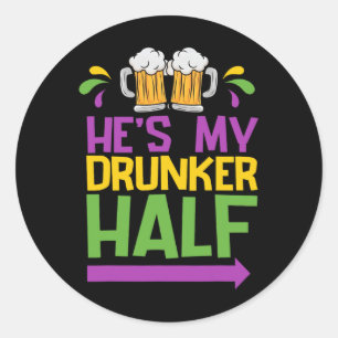彼は私の酔っ払い半分のカップルのガールフレンドMaだ ラウンドシール