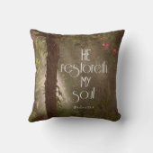 彼は私の魂の聖句を思い出す クッション (裏面)