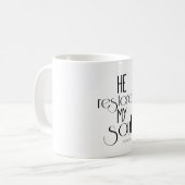 彼は私の魂の聖句を思い出す コーヒーマグカップ (正面左)