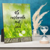 彼は私の魂の聖句を思い出す フォトプラーク (側面)