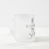 彼は私の魂の聖句を思い出す フロストグラスマグカップ (正面左)