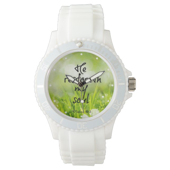 彼は私の魂の聖句を思い出す 腕時計 (正面)