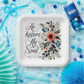 彼は私の魂を花のように回復させる ペーパープレート (パーティー)