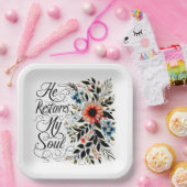 彼は私の魂を花のように回復させる ペーパープレート (パーティー)