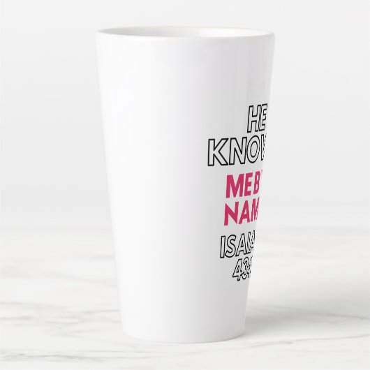 彼は私をイザヤ43時1分という名で知っている カフェラテマグ (正面)