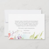 彼は私をドキドキさせる プレ花嫁のシャワー サンキューカード (裏面)