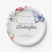 彼は私をドキドキさせる プレ花嫁のシャワー ペーパープレート (正面)