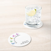 彼は私をドキドキさせる プレ花嫁のシャワー ラウンドペーパーコースター (インサイチュ)