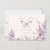 彼は私をドキドキさせる ワイルドフラワーのウェディングシャワーの贈り物 サンキューカード (正面)