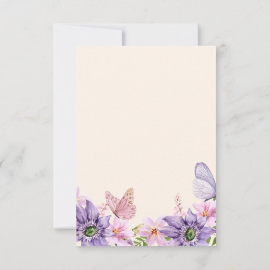 彼は私をドキドキさせる ワイルドフラワーズのウェディングシャワー サンキューカード (裏面)