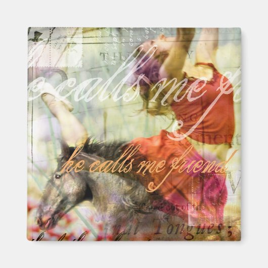 彼は私を友人と呼ぶ マグネット (正面)