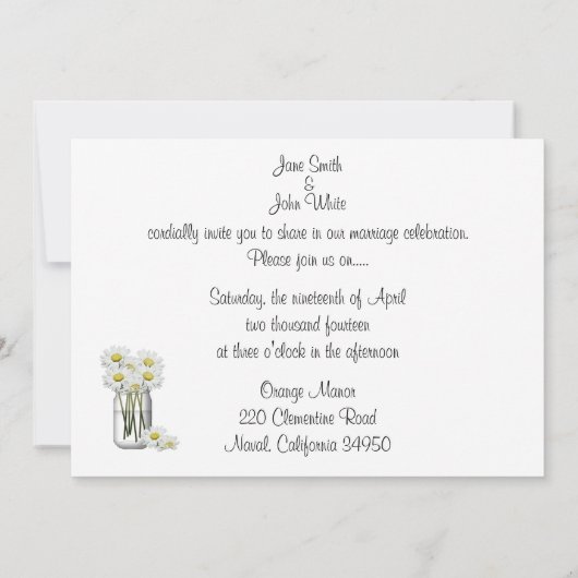 彼は私を愛している結婚式招待状 招待状 (裏面)