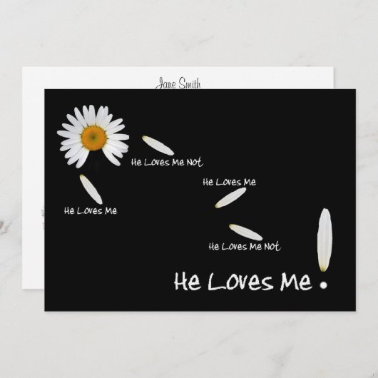 彼は私を愛している結婚式招待状 招待状 (正面/裏面)